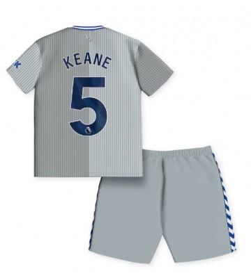 Everton Michael Keane #5 Tredje trøje Børn 2023-24 Kort ærmer (+ korte bukser)